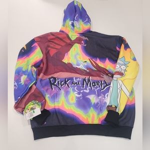 Rick and Morty Hoodie Size Medium Members Only by Adult Swim.